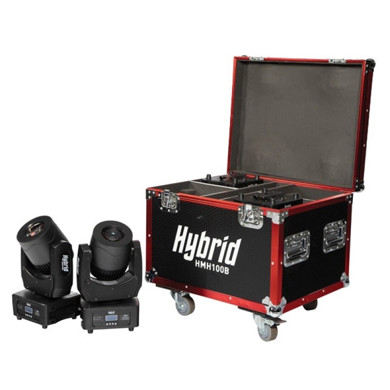 Hybrid HMH 100B 4x80W Beam Moving Heads in Flightcase
